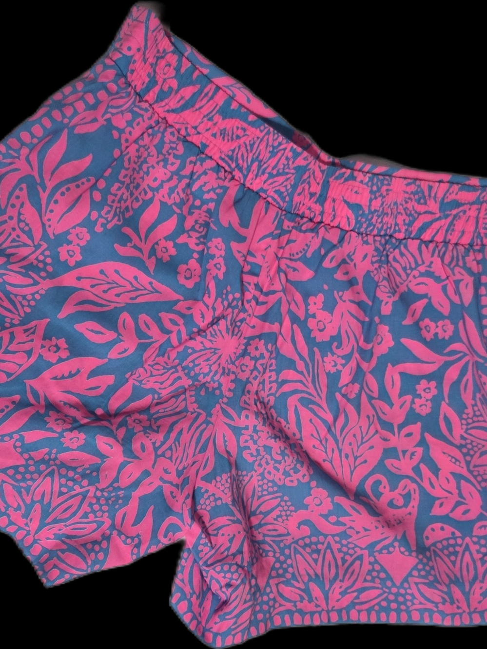 Lilly Pulitzer Blue and Hot Pink Floral Skort